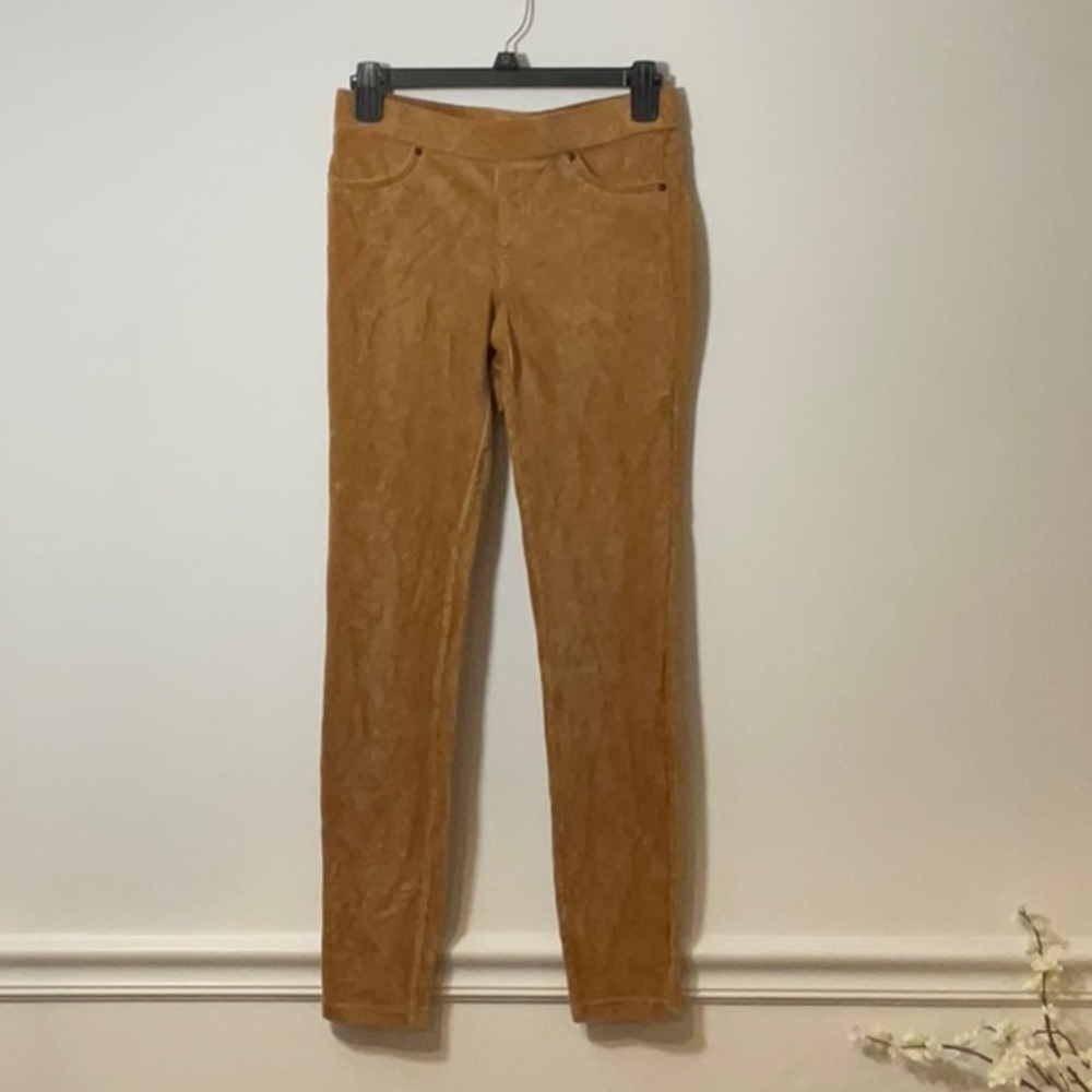 HUE Camel Suede-Style Pants